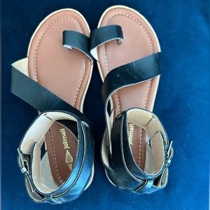 Black leather flat size 7 - used